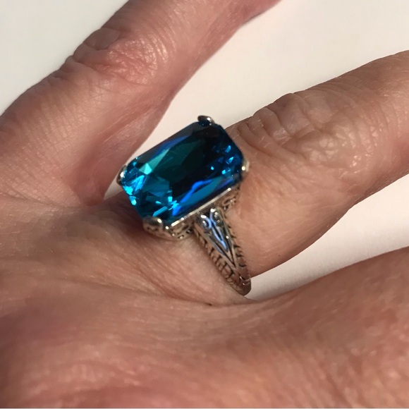London Blue Topaz 925 Sterling Silver Ring